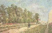 Vincent Van Gogh Outskirts of Paris:Road with Peasant Shouldering a Spade (nn04) oil painting picture wholesale